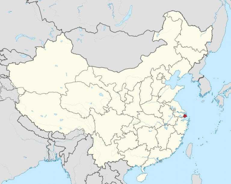 Bản đồ vị trí TP Thượng Hải