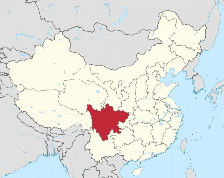 Bản đồ vị trí tỉnh Tứ Xuyên