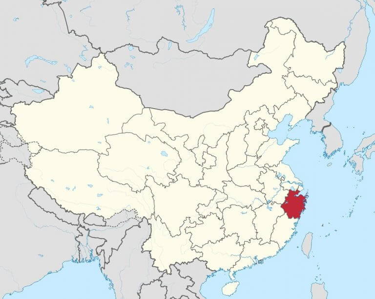 Bản đồ vị trí tỉnh Chiết Giang