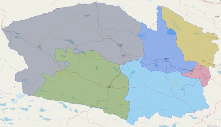 Bản đồ hành chính Hải Tây, tỉnh Thanh Hải
