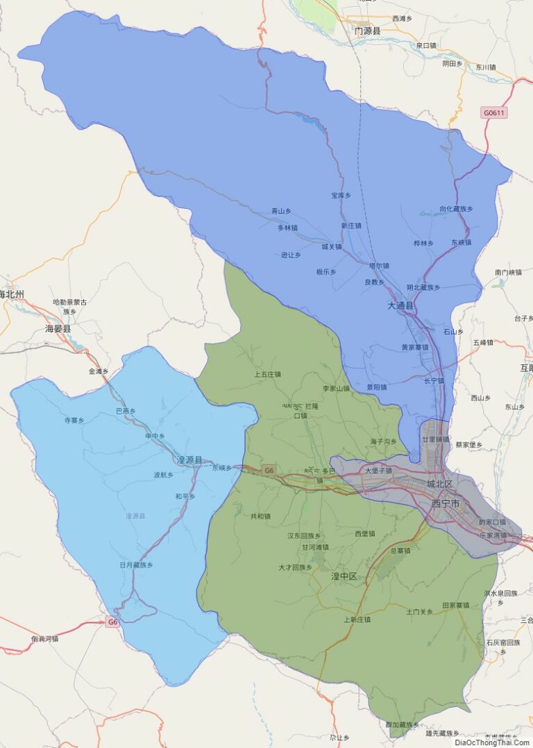 Bản đồ hành chính Tây Ninh, tỉnh Thanh Hải