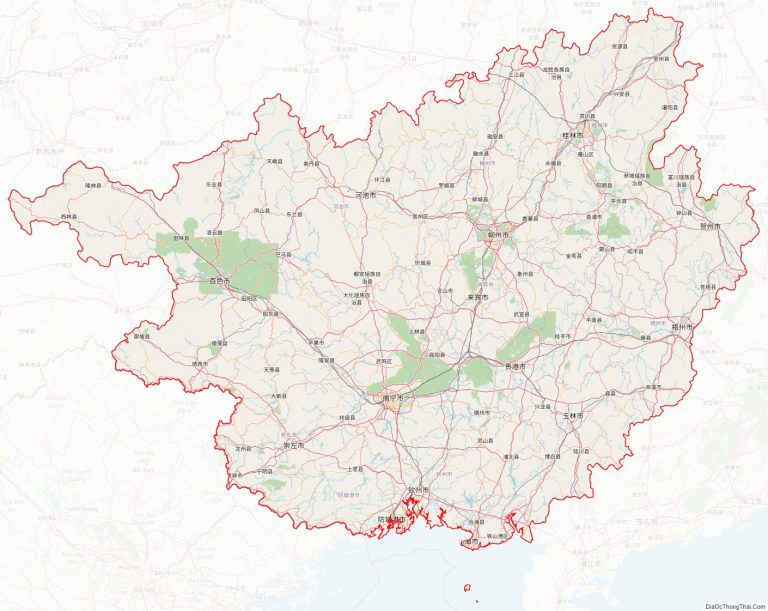 Bản đồ giao thông khu tự trị Quảng Tây