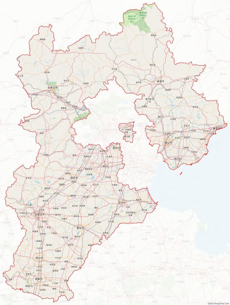 Bản đồ giao thông tỉnh Hà Bắc
