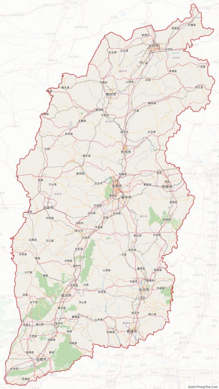 Bản đồ giao thông tỉnh Sơn Tây