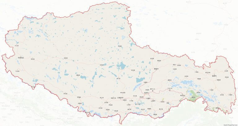 Bản đồ giao thông khu tự trị Tây Tạng