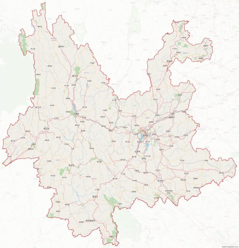Bản đồ giao thông tỉnh Vân Nam