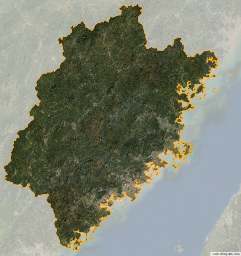 Bản đồ vệ tinh tỉnh Phúc Kiến