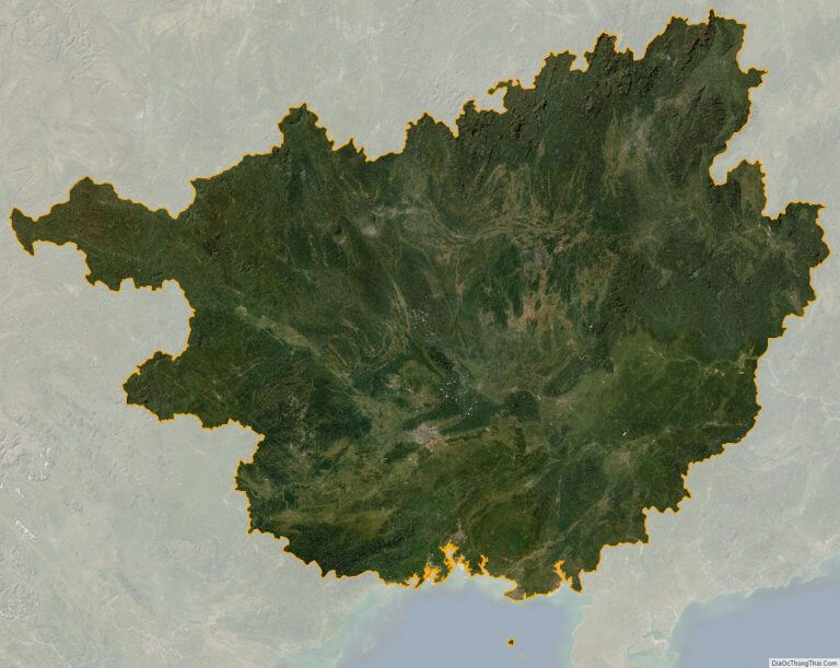 Bản đồ vệ tinh khu tự trị Quảng Tây
