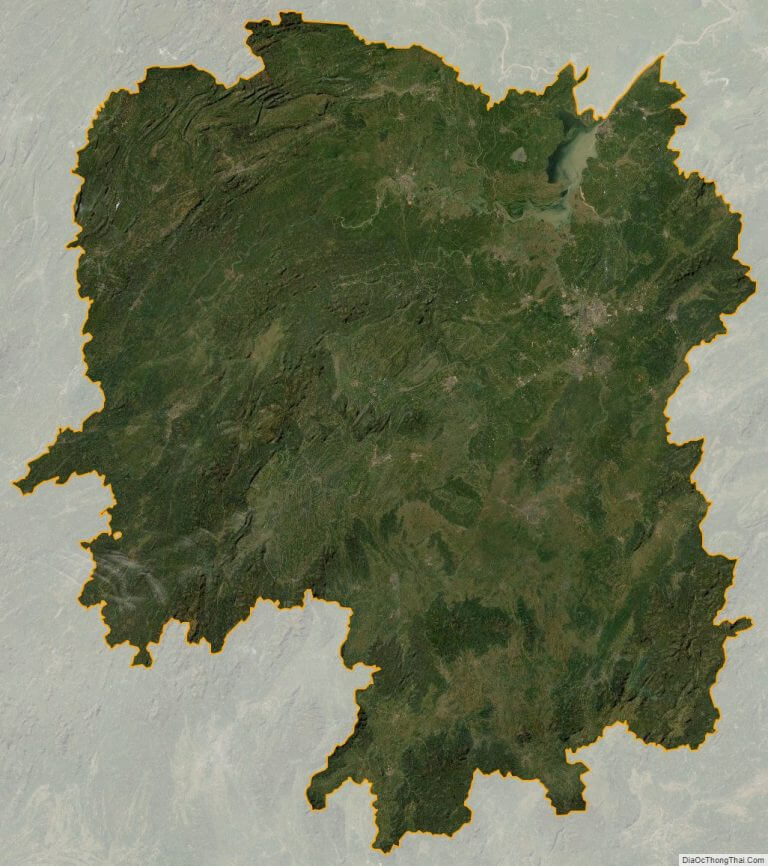 Bản đồ vệ tinh tỉnh Hồ Nam
