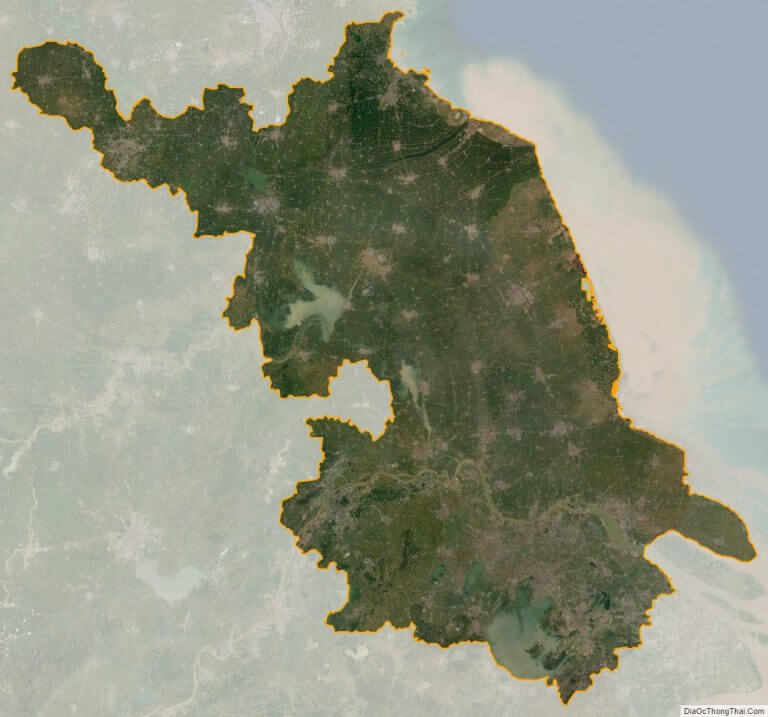 Bản đồ vệ tinh tỉnh Giang Tô