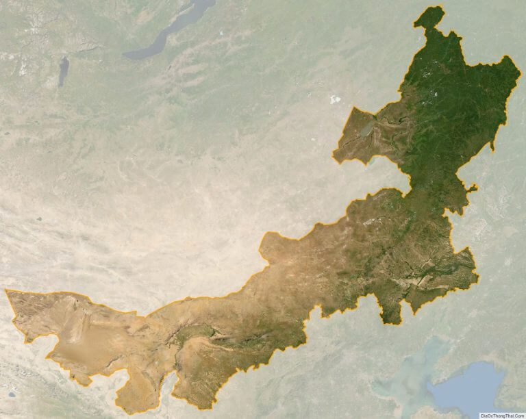 Bản đồ vệ tinh khu tự trị Nội Mông