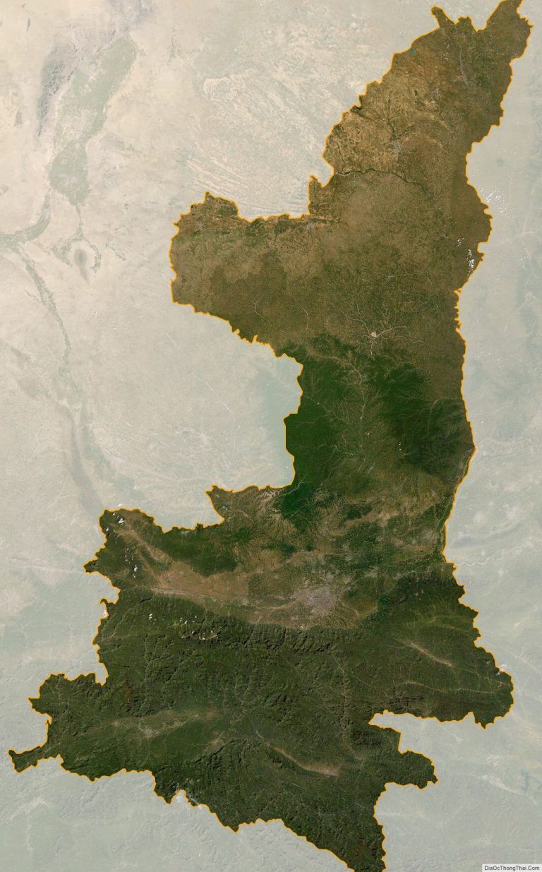 Bản đồ vệ tinh tỉnh Thiểm Tây