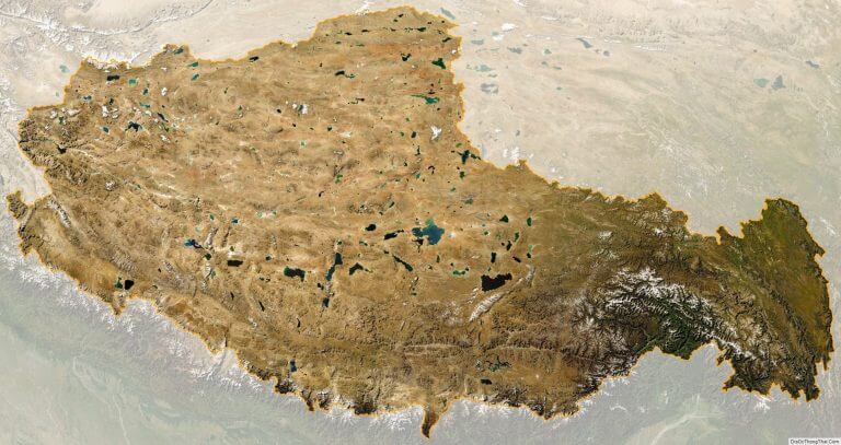 Bản đồ vệ tinh khu tự trị Tây Tạng