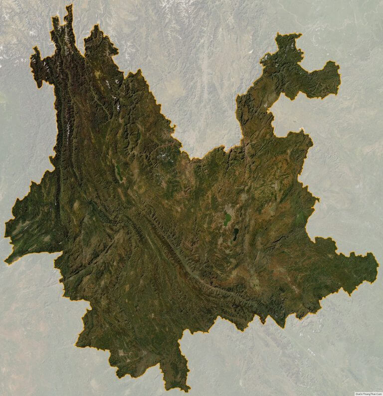 Bản đồ vệ tinh tỉnh Vân Nam