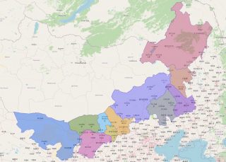 Bản đồ khu tự trị Nội Mông, Trung Quốc