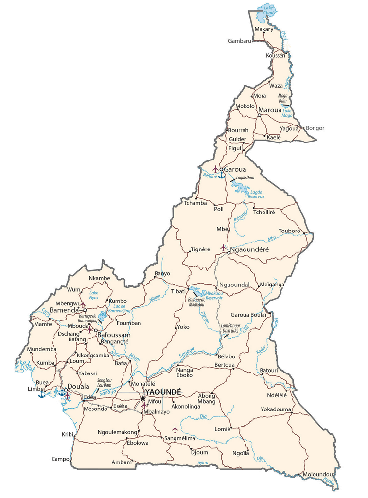 Bản đồ Cameroon