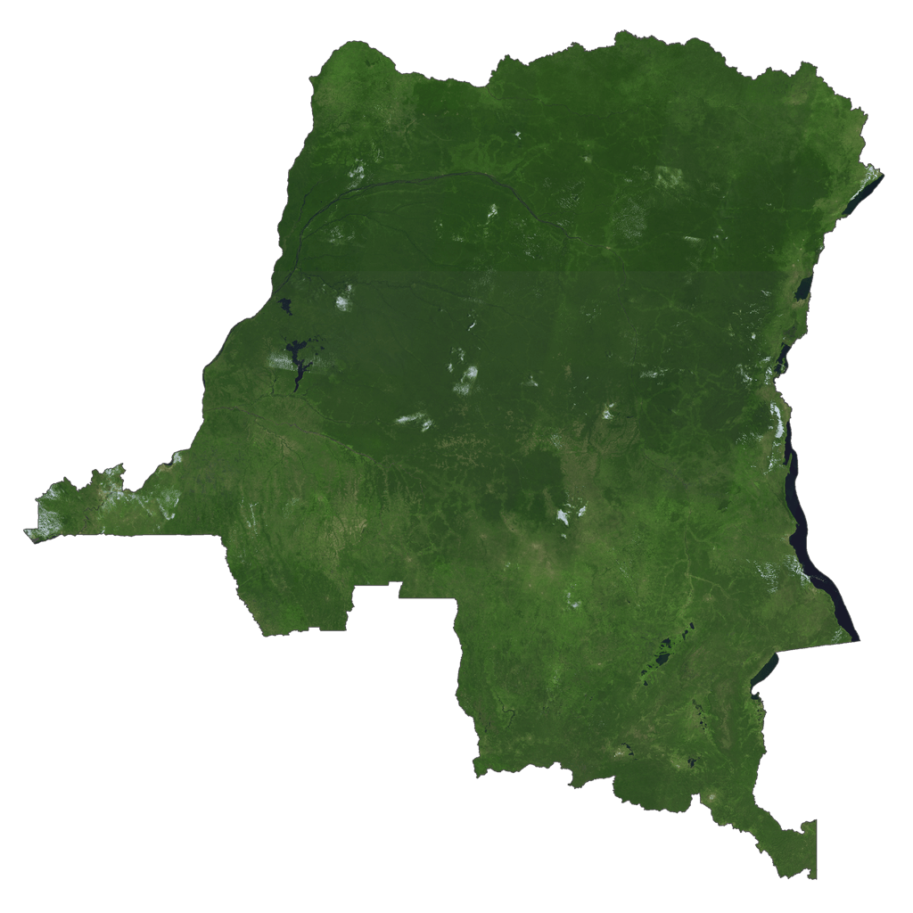 Bản đồ vệ tinh Cộng hòa Dân chủ Congo