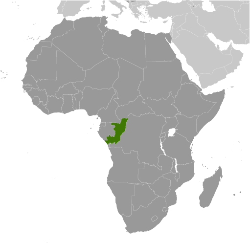 Bản đồ vị trí của Cộng hòa Congo