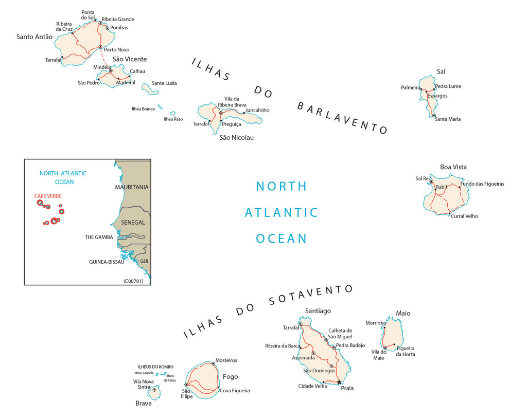 Bản đồ Cape Verde