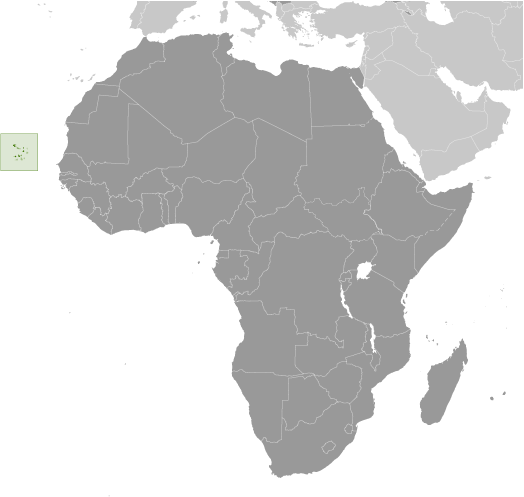 Bản đồ vị trí của Cabo Verde