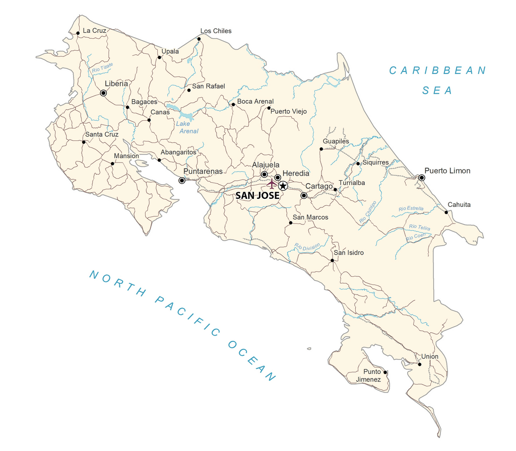 Bản đồ Costa Rica