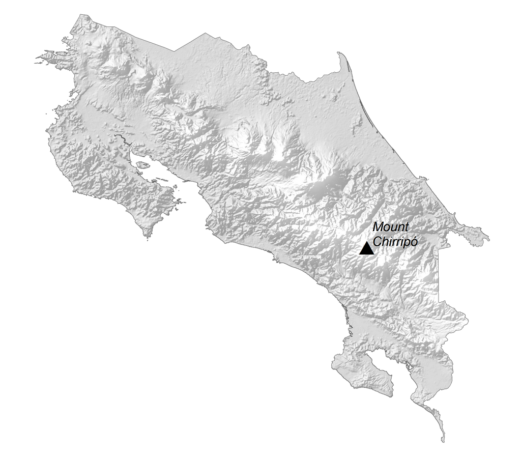 Bản đồ độ cao Costa Rica