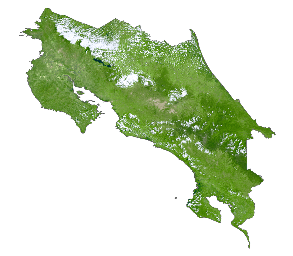 Bản đồ vệ tinh Costa Rica