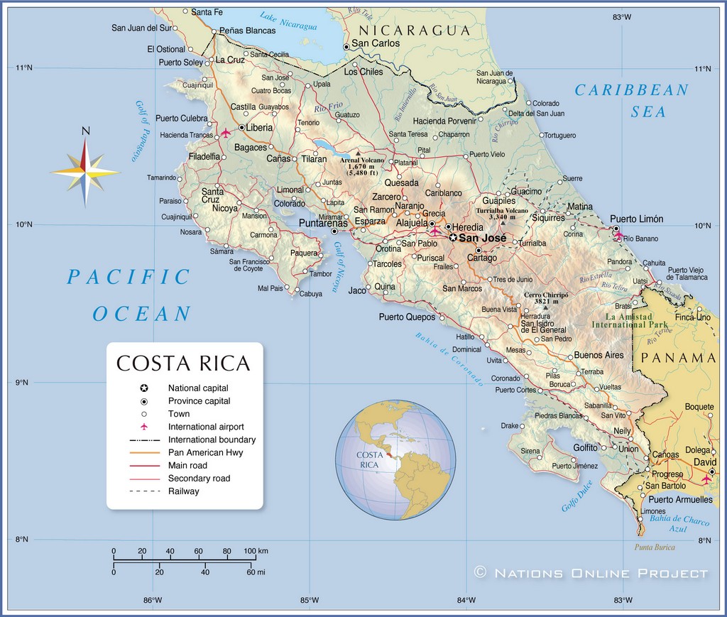 Bản đồ của Costa Rica