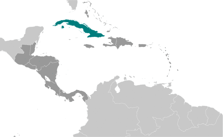 Bản đồ vị trí Cuba