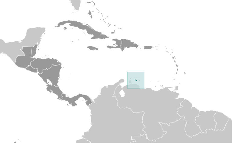 Bản đồ vị trí của Curacao