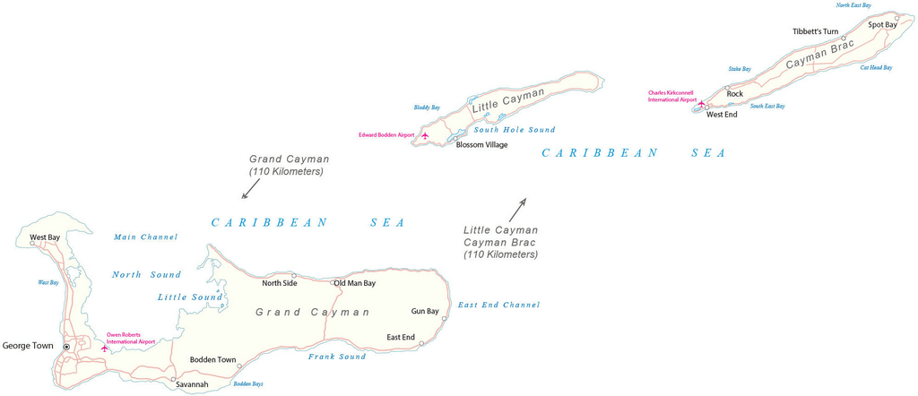 Bản đồ Quần đảo Cayman