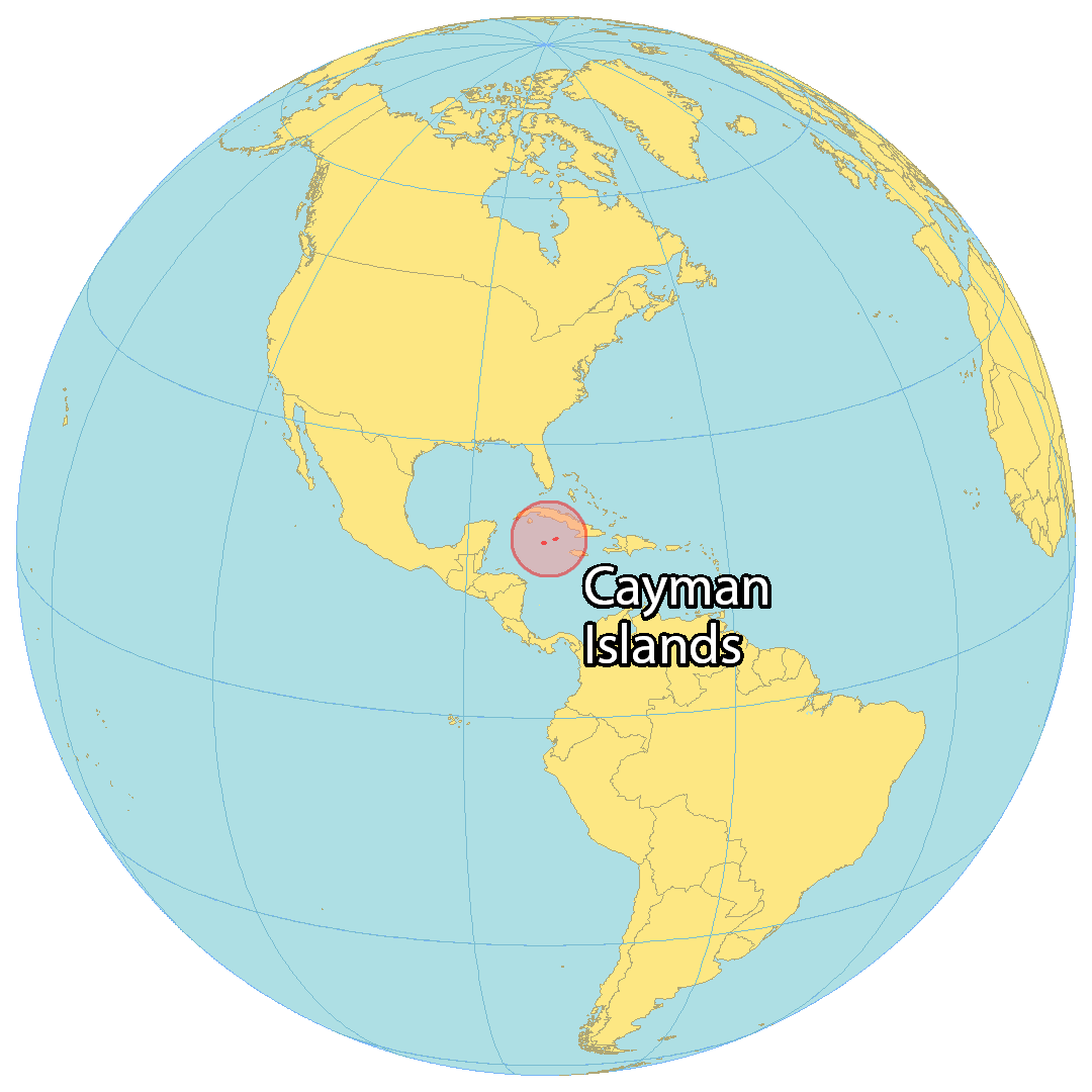 Bản đồ vị trí Quần đảo Cayman. Nguồn: gisgeography.com