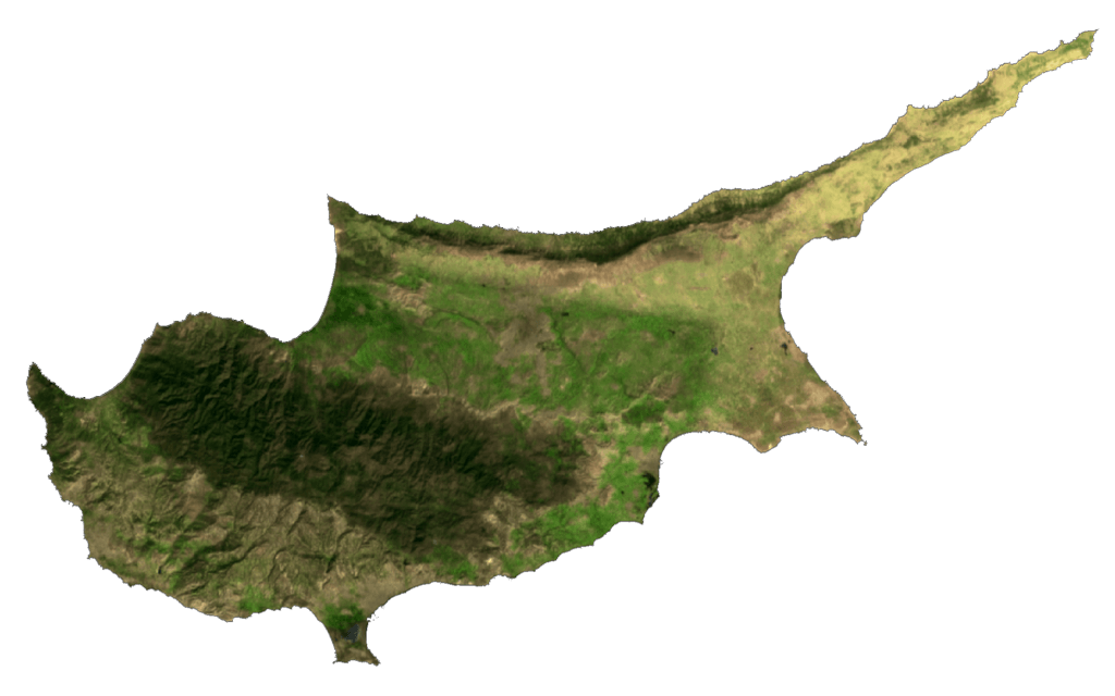 Bản đồ vệ tinh Síp