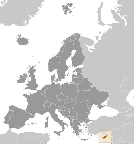 Bản đồ vị trí của Síp
