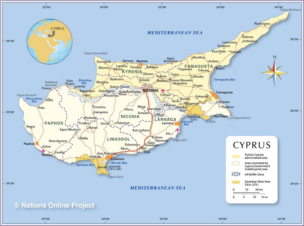 Bản đồ của Síp