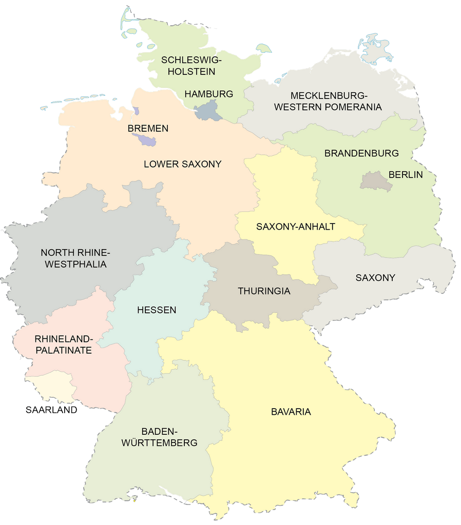 Bản đồ các bang nước Đức