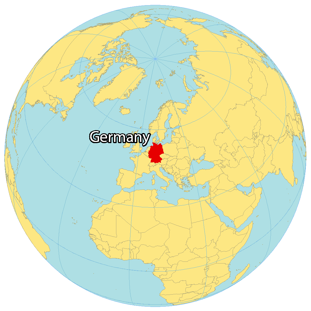 Bản đồ vị trí của Đức. Nguồn: gisgeography.com. Nguồn: gisgeography.com