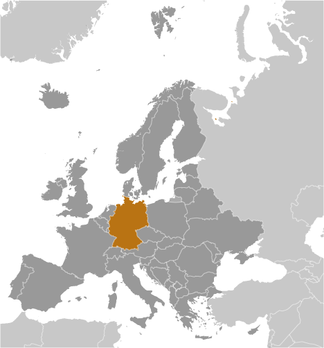 Bản đồ vị trí của nước Đức