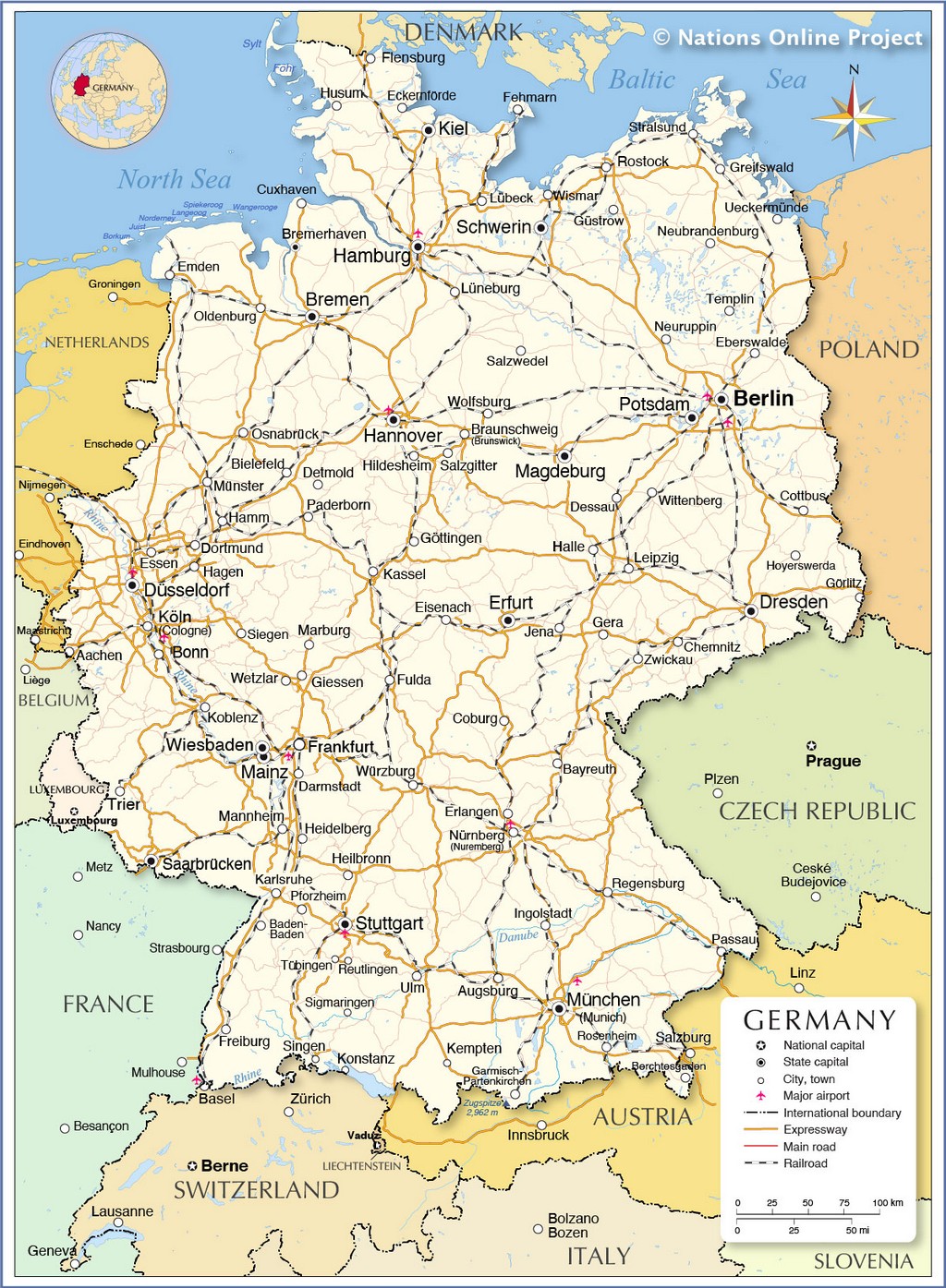 Bản đồ hành chính của Đức