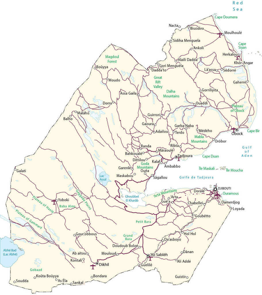 Bản đồ Djibouti