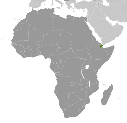 Bản đồ vị trí của Djibouti