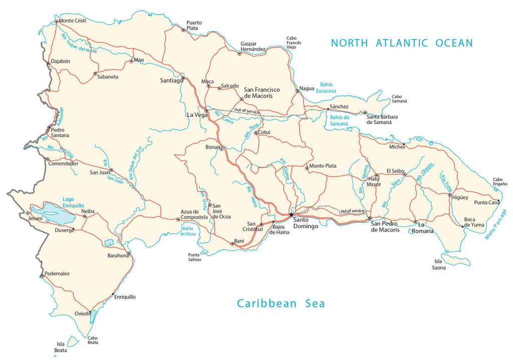 Bản đồ Cộng hòa Dominica