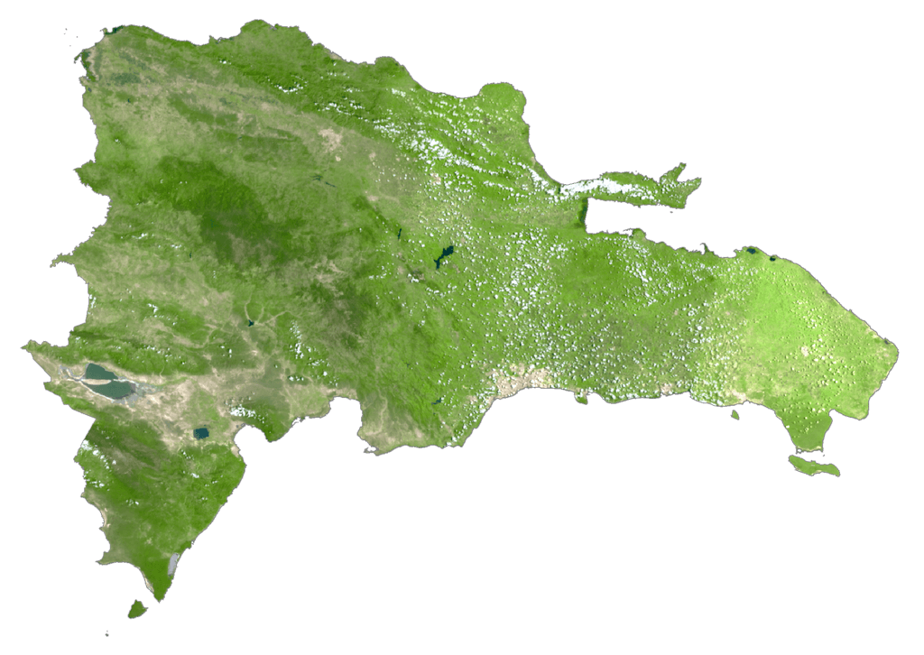 Cộng hòa Dominica Bản đồ vệ tinh