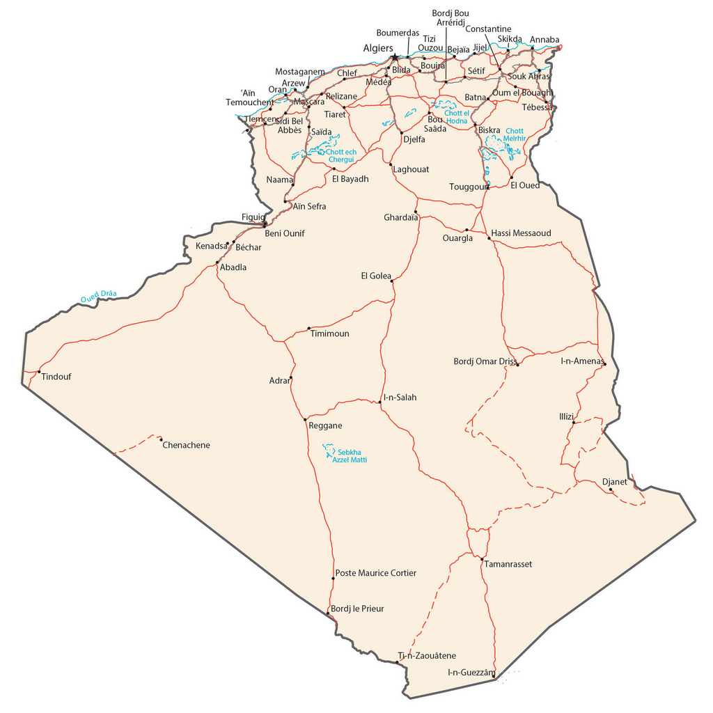 Bản đồ An-giê-ri