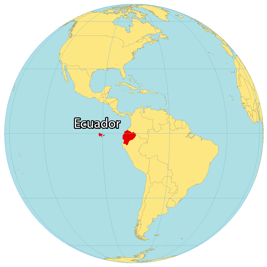 Bản đồ vị trí của Ecuador. Nguồn: gisgeography.com