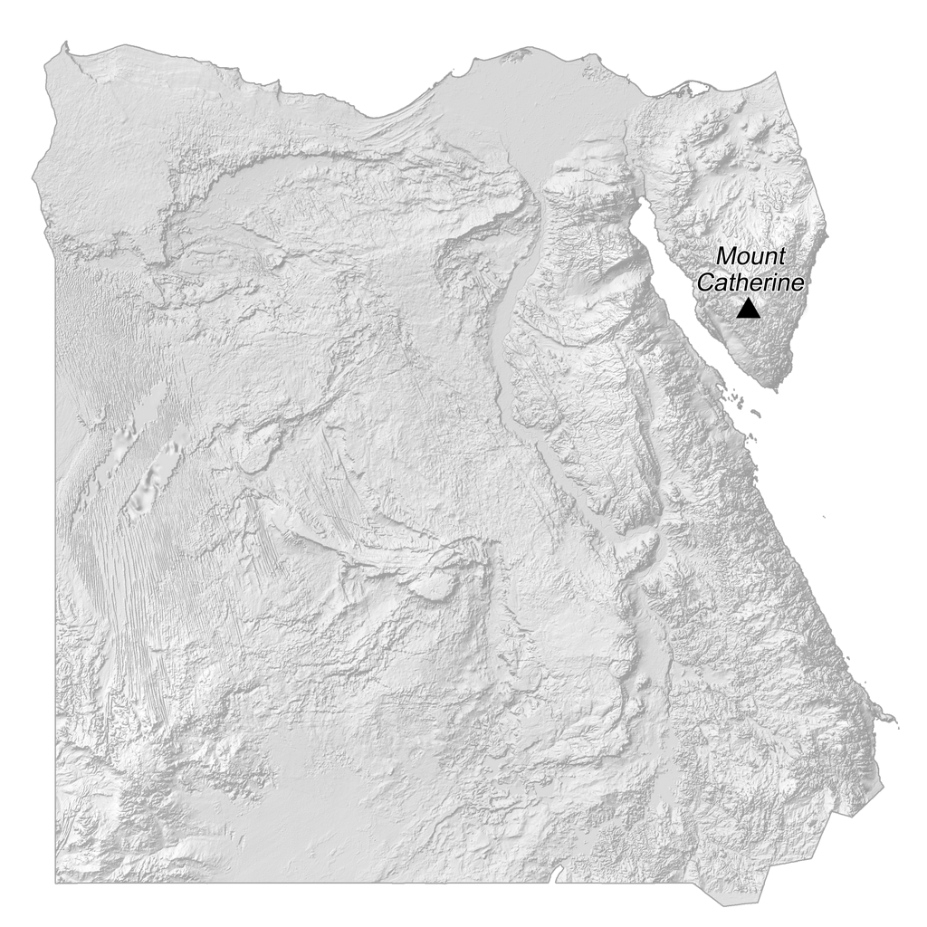 Bản đồ độ cao Ai Cập