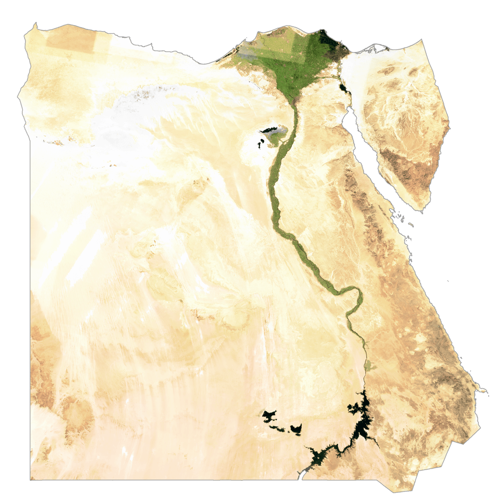 Bản đồ vệ tinh Ai Cập