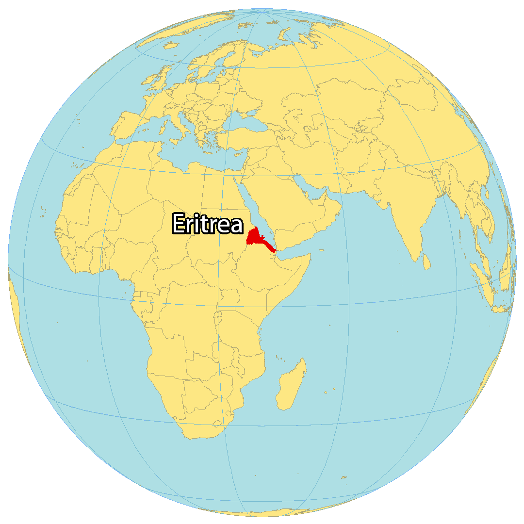 Bản đồ vị trí của Eritrea. Nguồn: gisgeography.com