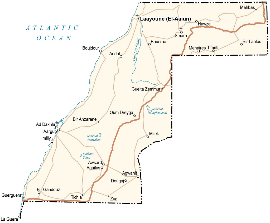 Bản đồ Tây Sahara