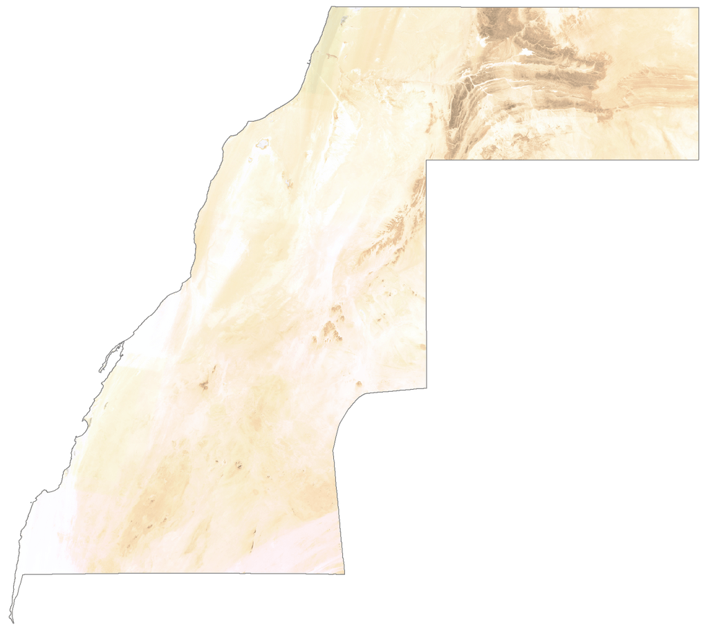 Bản đồ vệ tinh Tây Sahara